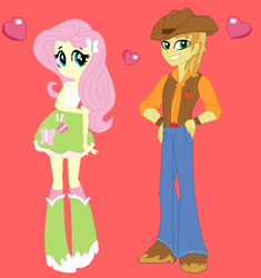 Size: 598x636 | Tagged: safe, artist:themunksandtheetts, braeburn, fluttershy, equestria girls, braeshy, female, male, shipping, straight