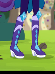 Size: 1536x2048 | Tagged: safe, screencap, rarity, equestria girls, legend of everfree, boots, clothes, high heel boots, legs, pictures of legs, rock climbing, shoes, super ponied up