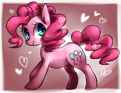 Size: 535x413 | Tagged: safe, artist:bae-mon, artist:nekosparker, pinkie pie, earth pony, pony, collaboration, cute, diapinkes, female, heart, mare, solo