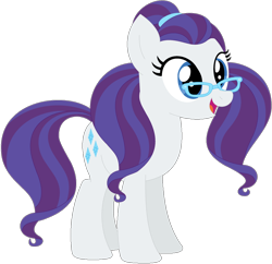 Size: 1024x993 | Tagged: safe, artist:ra1nb0wk1tty, rarity, sugarcoat, earth pony, pony, equestria girls ponified, female, glasses, mare, palette swap, ponified, recolor, simple background, solo, transparent background