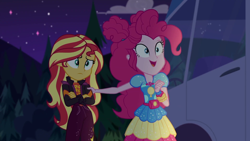 Size: 1920x1080 | Tagged: safe, screencap, pinkie pie, sunset shimmer, better together, equestria girls, sunset's backstage pass!