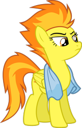 Size: 3207x4985 | Tagged: safe, artist:outlaw4rc, derpibooru import, spitfire, newbie dash, absurd resolution, simple background, solo, towel, transparent background, unamused, vector, wet