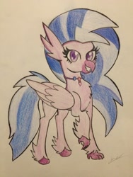 Size: 2448x3264 | Tagged: safe, artist:luxiwind, silverstream, classical hippogriff, hippogriff, school daze, high res, solo, traditional art