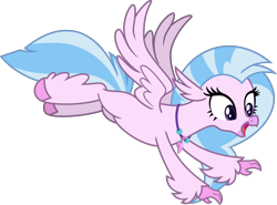 Size: 6326x4680 | Tagged: safe, artist:hendro107, silverstream, classical hippogriff, hippogriff, school daze, absurd resolution, simple background, solo, transparent background, vector