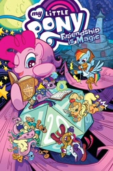 Size: 1400x2125 | Tagged: safe, artist:kate sherron, derpibooru import, idw, applejack, fluttershy, pinkie pie, rainbow dash, rarity, twilight sparkle, earth pony, pegasus, pony, unicorn, spoiler:comic, spoiler:comic80, arrow, barbarian, bard, book, bow (weapon), bow and arrow, d20, druid, dungeons and dragons, fantasy class, flutterdruid, larp, mane six, parody, pen and paper rpg, ranger, rpg, weapon, wizard