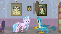 Size: 1280x720 | Tagged: safe, derpibooru import, screencap, gallus, silverstream, a matter of principals