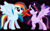 Size: 1920x1200 | Tagged: safe, artist:flamingredninjakai, derpibooru import, rainbow dash, twilight sparkle, twilight sparkle (alicorn), alicorn, pegasus, pony, wallpaper