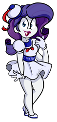 Size: 1912x4100 | Tagged: safe, artist:befishproductions, rarity, equestria girls, clothes, cosplay, costume, cute, female, ghostbusters, lipstick, raribetes, rarity is a marshmallow, simple background, solo, stay puft marshmallow man, stay puft marshmallow mare, transparent background