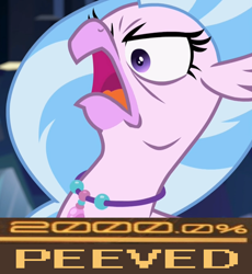 Size: 688x749 | Tagged: safe, edit, edited screencap, screencap, silverstream, what lies beneath, 200% mad, cute, diastreamies, image macro, meme, peeved, rage, silverrage