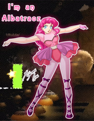 Size: 2153x2786 | Tagged: safe, artist:shinta-girl, pinkie pie, human, humanized, im an albatraoz, just dance 2016, leotard, solo