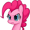 Size: 100x100 | Tagged: safe, artist:pohwaran, pinkie pie, earth pony, pony, angry, icon, simple background, solo, transparent background