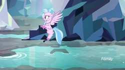 Size: 1920x1080 | Tagged: safe, screencap, silverstream, classical hippogriff, hippogriff, what lies beneath, female, flying, nightmare cave, solo, water