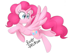 Size: 3300x2400 | Tagged: safe, artist:scarlet-spectrum, pinkie pie, alicorn, pony, alicornified, pinkiecorn, race swap, simple background, solo, transparent background, xk-class end-of-the-world scenario