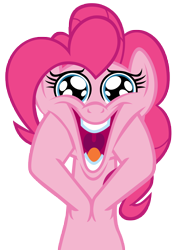 Size: 7000x9900 | Tagged: safe, artist:tardifice, pinkie pie, earth pony, pony, the mane attraction, absurd resolution, faic, open mouth, simple background, solo, transparent background, vector