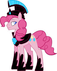 Size: 971x1206 | Tagged: safe, artist:dizzywiz, bubble berry, pinkie pie, earth pony, pony, armor, rule 63, simple background, solo, transparent background