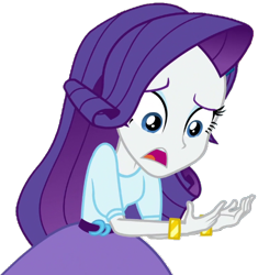 Size: 508x541 | Tagged: safe, artist:thebar, rarity, dance magic, equestria girls, spoiler:eqg specials, belt, bracelet, clothes, female, jewelry, looking down, open mouth, simple background, skirt, solo, talking, transparent background, worried