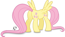 Size: 5240x3000 | Tagged: safe, artist:facelesssoles, fluttershy, pegasus, pony, absurd resolution, buttpony, conjoined, conjoined twins, not salmon, plot, simple background, solo, spread wings, transparent background, wat, what has magic done, what has science done, wings