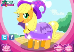 Size: 698x493 | Tagged: safe, screencap, applejack, earth pony, pony, apple jack pony feet doctor, game, solo