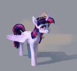 Size: 1035x956 | Tagged: safe, artist:nayshie, derpibooru import, twilight sparkle, twilight sparkle (alicorn), alicorn, pony, crown, female, looking at you, mare, smiling, solo