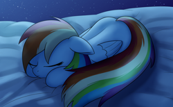 Size: 3770x2327 | Tagged: safe, artist:irisarco, derpibooru import, rainbow dash, pegasus, pony, cloud, cute, dashabetes, female, floppy ears, high res, mare, night, night sky, on a cloud, prone, sky, sleeping, solo, stars