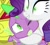 Size: 563x512 | Tagged: safe, screencap, rarity, spike, dragon, pony, unicorn, inspiration manifestation, season 4, cropped, cute, inspirarity, male, possessed, spikabetes