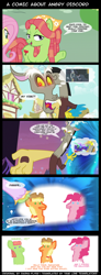 Size: 900x2444 | Tagged: safe, artist:sasha-flyer, artist:true line translators, screencap, discord, fluttershy, tree hugger, pegasus, pony, comic, screencap comic, translation