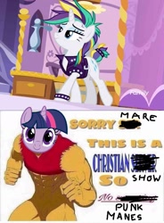 Size: 1050x1428 | Tagged: safe, rarity, pony, unicorn, alternate hairstyle, christian server, dank memes, exploitable meme, meme, punk, raripunk