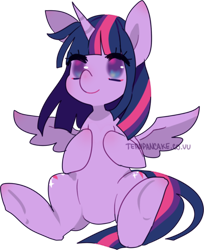 Size: 400x490 | Tagged: safe, artist:terukyu, derpibooru import, twilight sparkle, twilight sparkle (alicorn), alicorn, pony, female, mare, solo