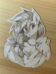 Size: 3024x4032 | Tagged: safe, artist:share dast, silverstream, hippogriff, bust, cute, diastreamies, solo, traditional art