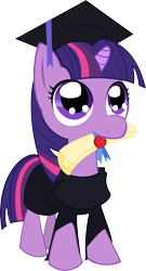 Size: 1303x2414 | Tagged: safe, artist:runbowdash, derpibooru import, twilight sparkle, cute, diploma, filly, graduation, mouth hold, solo, twiabetes