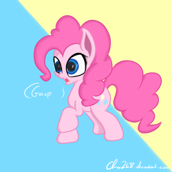 Size: 3000x3000 | Tagged: safe, artist:chrispy248, pinkie pie, earth pony, pony, female, gasp, mare, pink coat, pink mane, solo