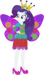 Size: 368x623 | Tagged: safe, artist:selenaede, artist:user15432, rarity, butterfly, human, equestria girls, base used, butterfly costume, butterfly princess, butterfly wings, clothes, costume, crown, dress, halloween, halloween costume, high heels, holiday, humanized, jewelry, princess costume, princess rarity, regalia, shoes, winged humanization, wings