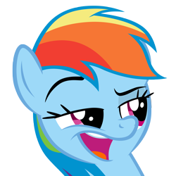 Size: 4188x4182 | Tagged: safe, artist:mrlolcats17, derpibooru import, rainbow dash, pegasus, pony, bust, female, mare, open mouth, portrait, simple background, solo, teeth, transparent background, wings