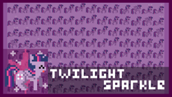 Size: 1920x1080 | Tagged: safe, artist:zztfox, derpibooru import, twilight sparkle, twilight sparkle (alicorn), alicorn, pony, 8-bit, female, mare, retro, vector, wallpaper