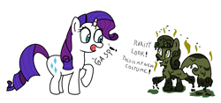 Size: 1500x700 | Tagged: safe, artist:amateur-draw, rarity, sweetie belle, pony, unicorn, 1000 hours in ms paint, black background, fetish, flies, manure, messy, ms paint, muck, mud, muddy, poop, scat, shocked, simple background, smelly, stink lines, wet and messy