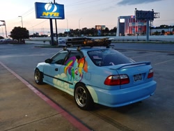 Size: 2048x1536 | Tagged: safe, derpibooru import, rainbow dash, car, honda, honda civic, honda dash, irl, itasha, iwtcird, license plate, meme, photo