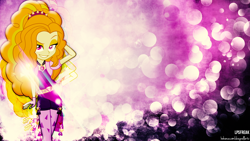 Size: 1920x1080 | Tagged: safe, artist:illumnious, artist:imperfectxiii, derpibooru import, edit, adagio dazzle, equestria girls, rainbow rocks, bubble, female, gem, lens flare, pose, siren gem, solo, vector, wallpaper, wallpaper edit