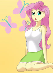 Size: 2392x3264 | Tagged: safe, artist:horsecat, fluttershy, equestria girls, clothes, skirt, solo, tanktop