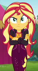 Size: 505x939 | Tagged: safe, screencap, sunset shimmer, better together, equestria girls, sunset's backstage pass!, angry, cropped, cute, madorable, solo