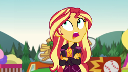 Size: 1920x1080 | Tagged: safe, screencap, sunset shimmer, better together, equestria girls, sunset's backstage pass!, music festival outfit, solo
