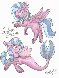 Size: 777x1022 | Tagged: safe, artist:foxofwar, silverstream, classical hippogriff, hippogriff, seapony (g4), school daze, butt, plot, solo, streambutt