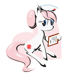 Size: 1000x1000 | Tagged: safe, artist:jeszinc, nurse redheart, earth pony, pony, chart, female, mare, pink mane, pink tail, solo, white coat