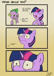 Size: 2480x3508 | Tagged: safe, artist:jayzonsketch, derpibooru import, spike, twilight sparkle, twilight sparkle (alicorn), alicorn, dragon, pony, twilight's kingdom, comic, female, mare