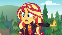 Size: 1920x1080 | Tagged: safe, screencap, sunset shimmer, better together, equestria girls, sunset's backstage pass!, angry, music festival outfit, solo