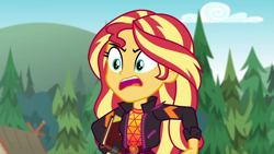 Size: 1920x1080 | Tagged: safe, screencap, sunset shimmer, better together, equestria girls, sunset's backstage pass!, angry, music festival outfit, solo