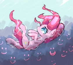 Size: 818x724 | Tagged: safe, artist:kawaiipony2, pinkie pie, earth pony, pony, falling, female, mare, smiley face, solo