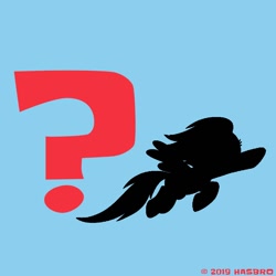 Size: 1080x1080 | Tagged: safe, derpibooru import, rainbow dash, pegasus, pony, guess who, official, pokémon, question mark, rainbow dash month, silhouette, who's that pokémon