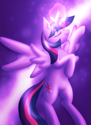 Size: 1280x1760 | Tagged: safe, artist:smokedpone, derpibooru import, twilight sparkle, twilight sparkle (alicorn), alicorn, pony, female, magic, mare, solo