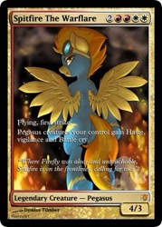 Size: 375x523 | Tagged: safe, derpibooru import, spitfire, aurelia, card, clothes, magic the gathering, wonderbolts uniform