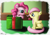 Size: 2500x1770 | Tagged: safe, artist:neko-me, fluttershy, pinkie pie, pegasus, pony, box, christmas, cute, diapinkes, duo, eye contact, female, filly, filly fluttershy, filly pinkie pie, gift giving, mouth hold, pony in a box, present, shyabetes, sitting, smiling, younger